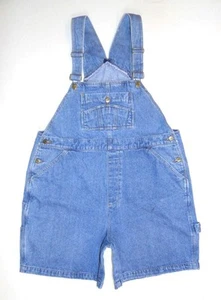 STEFANO - Women's Vintage 90s Denim Dungarees Shorts 38"W Size 18/20 Blue - Picture 1 of 4