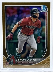 CORBIN CARROLL 2025 Bowman Chrome True Gold Refractor /50 Dbacks Star - Picture 1 of 2