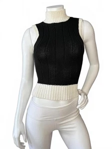 Laundry by Shelli Segal Sleeveless Turtleneck Sweater Tank NWT - Picture 1 of 4