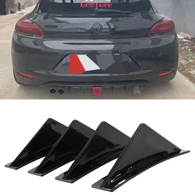 For Volkswagen Golf MK5 MK6 MK7 Rear Bumper Lip Diffuser Spoiler Splitter 4 F - Image 1 of 4