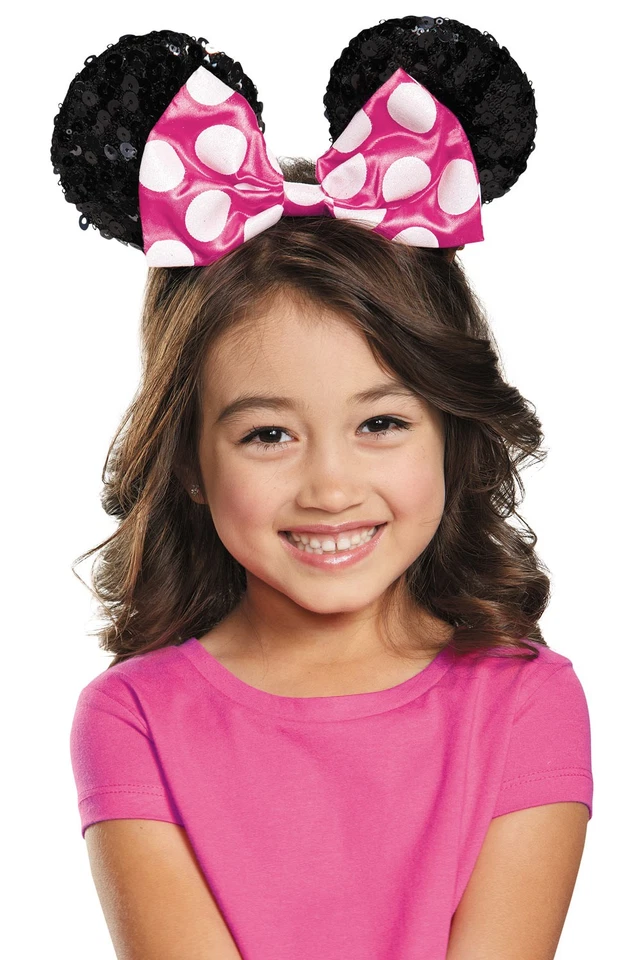 Orejas de niño con lentejuelas rosa de Minnie Mouse Disney Foto 1 de 1