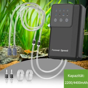 Pompa ossigeno acquario pompa aria ossigeno volume aria 2200/4400mAh - Foto 1 di 23