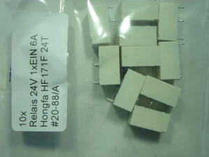 10x Relais 24V 1xEIN 6A Hongfa HF171F 24T #20-88/A#23r - Bild 1 von 6