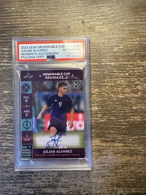 Julián Álvarez - Tarjeta PSA firmada Foto 1 de 3