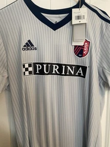Men Sz Med Grey Adidas St Louis City SC Authentic 22/23 Away Soccer Jersey, NWT - Picture 1 of 2
