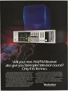 Vintage Print Ad Technics Stereoplex Receiver - Only If It's Technics Sept 1984 - Picture 1 of 5
