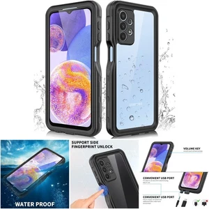 Custodia telefono impermeabile corpo intero antiurto nera protezione schermo cordino 5G - Foto 1 di 8