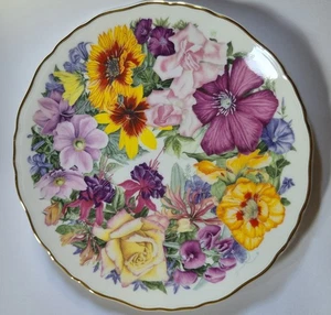 Royal Albert Collectable Plate birthday bouquets 4939B Sarah Anne Schofield - Picture 1 of 15