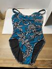 Magicsuit Blue Black One Piece Swimsuit Size Small Slimming Miracle