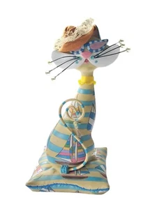 Enesco Fanciful Felines Segelboot Katze Figur Hut Sonnenbrille skurril Spaß 2006 - Bild 1 von 22