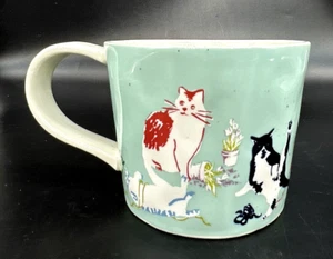 Vintage Anthropologie Blue Pet Shop Katzen Becher Tasse groß 16 Unzen EUC nicht mehr produziert - Bild 1 von 6