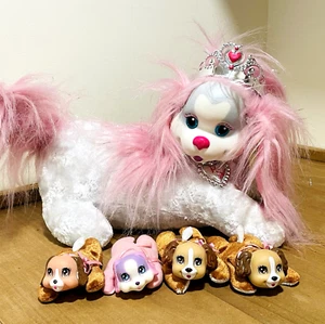 Puppy Surprise JEWEL & 4 Pups Dog 25TH Anniversary White Pink Crown EUC - Picture 1 of 10