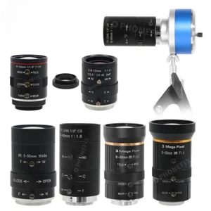 2.8-12mm 8-50mm 6-12mm 5-50mm 6-60mm F1.4 F1.6 CCTV Security Camera Lens C Mount - Picture 1 of 18