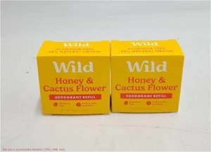 2 PACK! Wild - Honey & Cactus Flower - Aluminum Free Deodorant Refill - 1.4oz - Picture 1 of 2