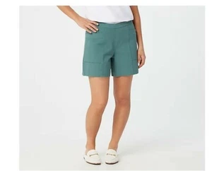 Isaac Mizrahi Live! Regular 24/7 Stretch Cargoshorts Seafoam Damengröße 6 - Bild 1 von 4