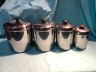 Set of 4 Vintage VOLLRATH Stainless Steel Canisters Kitchen Set