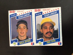 1987 M&M's Star Lineup Baseball Cards Complete Set 24 Cards 12 Panels - Picture 1 of 4