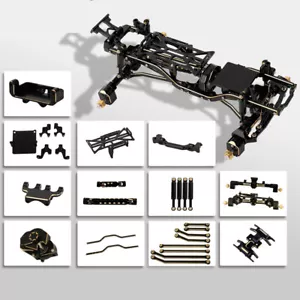 Black Brass Assembled Car Chassis Frame Axles for 1/24 Axial SCX24 90081 Crawler - Picture 1 of 12