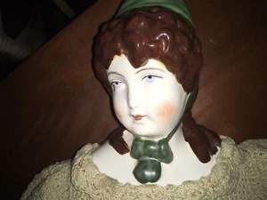 Vintage China head Style Doll 21.5” Molded Brown Hair - Picture 1 of 9