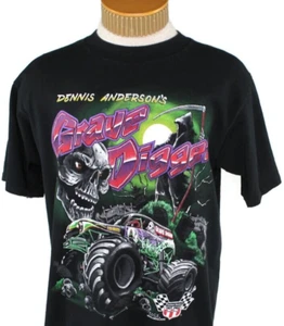 Vintage Dennis Andersons Grave Digger Monster Truck Gr. L Shirt USA Single Stitch - Bild 1 von 14