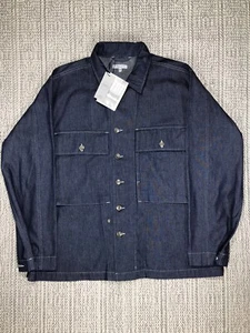 ENGINEERED GARMENTS M43 Giacca Camicia, UOMO MEDIA, 8oz Cone Denim, INDIGO KAFKA - Foto 1 di 10