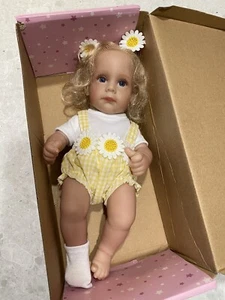 Reborn Doll ~ Happy Day ~ 12 inch Doll ~ RARE Blond Hair and Blue Eyes ~with box - Picture 1 of 12