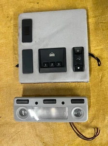 01-03 BMW 530i Overhead Console Dome Light Homelink Sunroof Switch Gray Set B5 - Picture 1 of 9