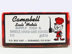 HO 1/87 Scale Campbell Scale Models Kit #370 Supply Shed & Single Hand Car House - Picture 1 of 6