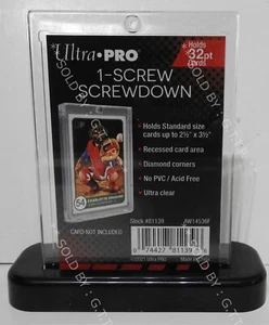 ULTRA PRO  32pt 1 SCREW SCREWDOWN HOLDER + BLACK STAND (X10)  -  FREE UK P&P  - Picture 1 of 6