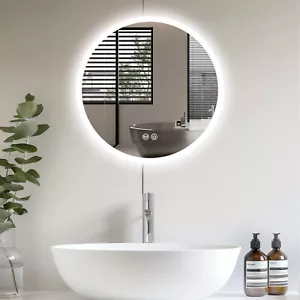 LED Spiegel Wandspiegel Beschlagfrei Badspiegel mit Beleuchtung 50/60/70/80cm - Bild 1 von 8