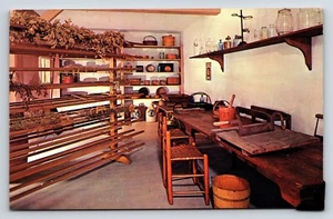 Postcard Hancock Shaker Village, Hancock, MA, Herbs Remedies Processing Shop - Picture 1 of 2