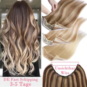 Diadema invisible de una pieza de alambre de trama oculta en extensiones de cabello humano 100 % Remy - Imagen 1 de 42