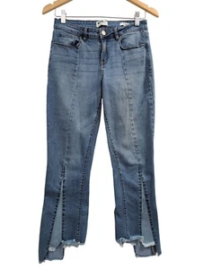 Pantalones de mezclilla William Rast acampanados cortos para mujer 27 azules dobladillo deshilachado elásticos festival boho - Imagen 1 de 12