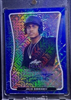 2020 Leaf JULIO RODRIGUEZ #5/10 Blue Mojo AUTO Rookie RC Seattle Mariners JRod🔥 - Image 1 of 4