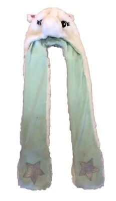 Sombrero Justice Unicornio Iluminado Bufanda Mitones Blanco con Luz Multicolor Parpadeante Foto 1 de 4