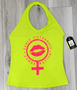 Zumba Halter Top Women's Small Green Zumba Sisterhood New - Picture 1 of 8