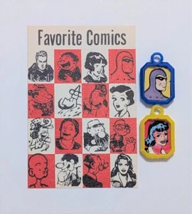 The Phantom Diana 1959 USA King Features Gumball Vending Display & Charm Premium - Picture 1 of 5
