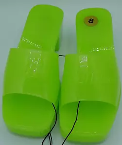 Mattel Forever 21 grüne Barbie Jelly Blockabsatz Damengröße 8 Schuhe/Wedges - Bild 1 von 5