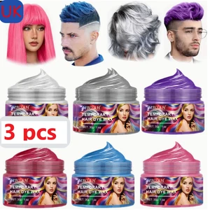 3 PCS | Colour Wax | Temporary Colour Hair Wax | Washable | Instant Hair Colour - Picture 1 of 11
