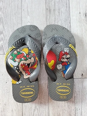 Chanclas Havaianas Mario Brothers Niño Pequeño US 9C EUR 25/26 Gris 23-24 Zapatos  Foto 1 de 4