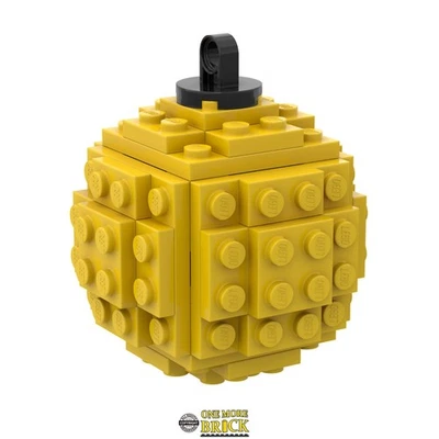 Christmas Tree Bauble Decoration Yellow x1 | All parts Genuine LEGO Bricks - Image 1 of 2