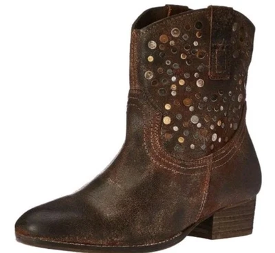 Botas vaqueras Diba True Flying Solo al tobillo con tachuelas Western talla 10 Foto 1 de 4