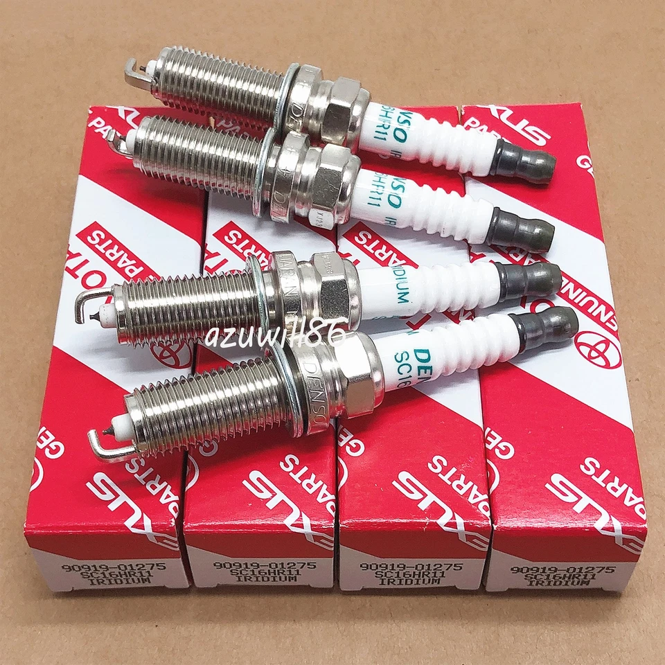 4Pcs 90919-01275 Spark Plug SC16HR11 DENSO 3444 for Corolla Prius C-HR Scion NEW - Image 1 of 4