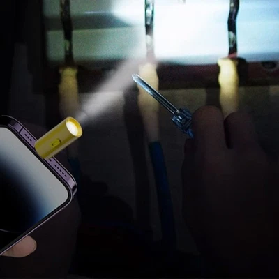 USB C LED Flashlight Portable Design Compatible with Chargers and Smartphones - Image 1 of 4