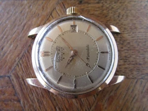 Vintage Used Gold Plated PONTIAC Memodate Watch Cal. AS 1530. For parts. - Imagen 1 de 21