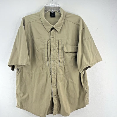 Propper Tactical Shirt Men's L Khaki SS Safari Travel Hike Cargo Utility - Image 1 of 4