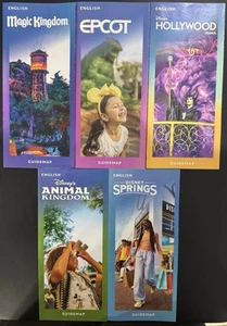 NEWEST 2025 Walt Disney World Theme Park Guide Maps - 5 Maps with Free Shipping! - Picture 1 of 6