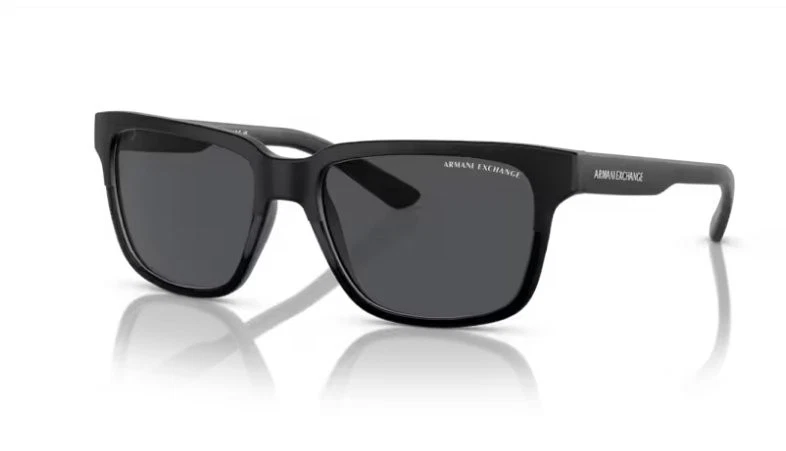 Gafas de sol unisex AX Armani Exchange, marco inyectado de lentes negras, 0AX4026S 56 mm Foto 1 de 4