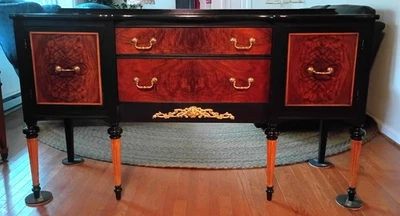 Aparador/buffet de caoba llama de la década de 1930. RECABADO. EXQUISITO. Foto 1 de 4