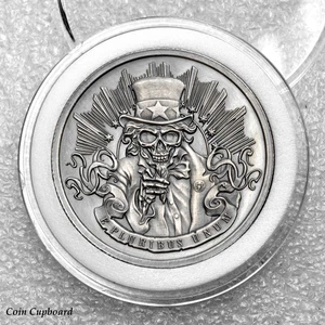 E. Pluribus Unum - 1oz .999 silver art round w/ custom antique finish - Picture 1 of 2
